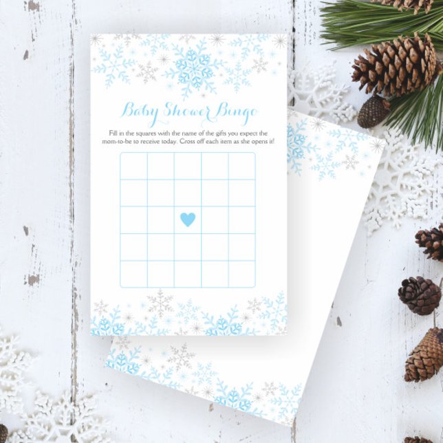 Little Snowflake Baby Shower Bingo Game Flyer (Creator Uploaded)