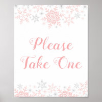 Little Snowflake Baby Shower Take One Favour Table