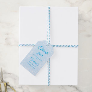 Little snowflake blue baby boy shower gift tags