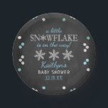 Little Snowflake Boys Winter Baby Shower<br><div class="desc">Celebrate in style with these trendy baby shower paper plates. The design is easy to personalise with your own wording and your family and friends will be thrilled when they see these fabulous party plates.</div>