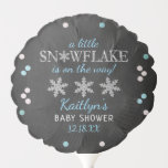 Little Snowflake Boys Winter Baby Shower Balloon<br><div class="desc">Celebrate in style with these trendy baby shower balloons. The design is easy to personalise with your own wording and your family and friends will be thrilled when they see these fabulous party balloons.</div>