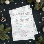 Little Snowflake Boys Winter Baby Shower Invitation<br><div class="desc">Celebrate in style with these trendy baby shower invitations. This design is easy to personalise with your special event wording and your guests will be thrilled when they receive these fabulous invites.</div>