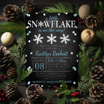 Little Snowflake Boys Winter Baby Shower Real<br><div class="desc">Celebrate in style with these sweet and very trendy real foil pressed baby shower invitations. This design is easy to personalise with your special event wording and your guests will be thrilled when they receive these fabulous invites.</div>