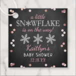 Little Snowflake Girls Winter Baby Shower Favour Tags<br><div class="desc">Celebrate in style with these cute and very trendy baby shower favour tags. This design is easy to personalise with your special event wording and your guests will be thrilled when they see these fabulous tags.</div>