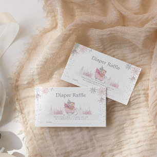 Little snowflake is on the way Baby Shower  Enclosure Card