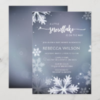 Little Snowflake is On the Way Boy Baby Shower