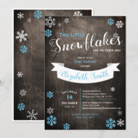 Little snowflake on the way babyshower invitation