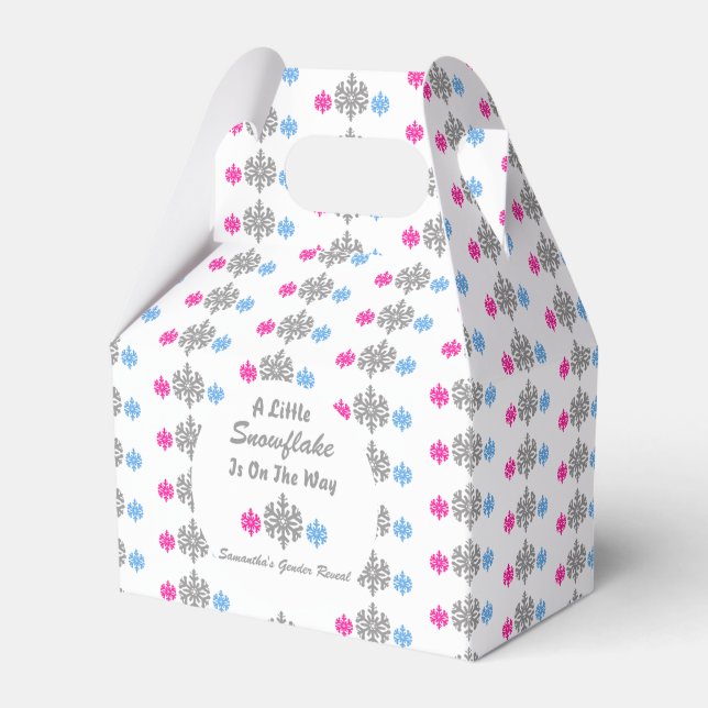 Little Snowflake On The Way Favour Box (Front Side)