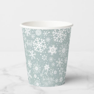 Little Snowflake Paper Cups Let It Snow 