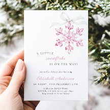 Little Snowflake Pink Girl Baby Shower