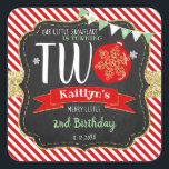 Little Snowflake Turning 2! Christmas 2nd Birthday Square Sticker<br><div class="desc">Celebrate in style with these trendy 2nd birthday stickers. The design is easy to personalise with your own wording and your family and friends will be thrilled when they see these fabulous stickers.</div>