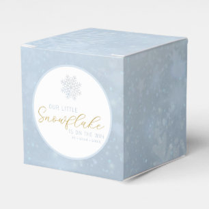Little Snowflake Winter Baby Favour Box