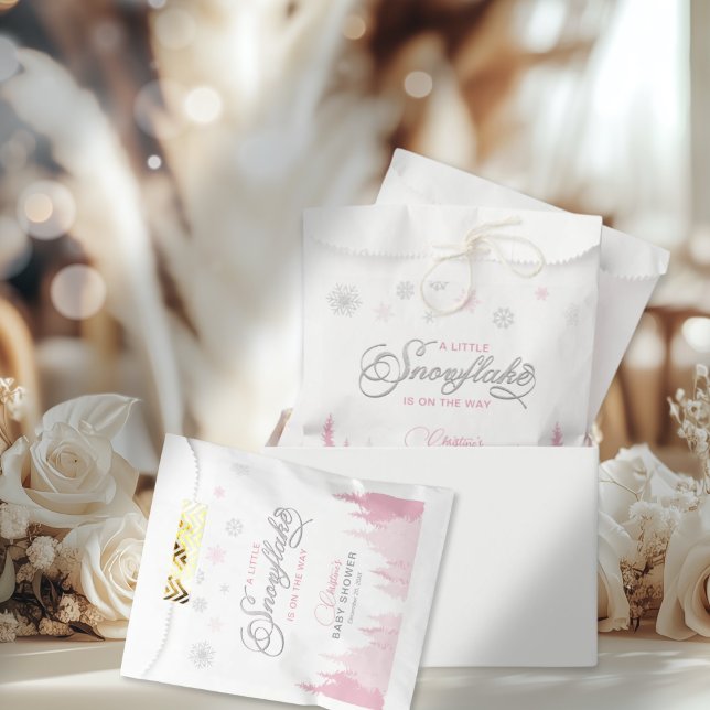 Little Snowflake Winter Baby Shower  Favour Bags (Creator Uploaded)