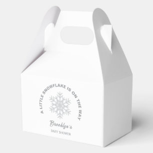 Little Snowflake Winter Baby Shower Gender Neutral Favour Box