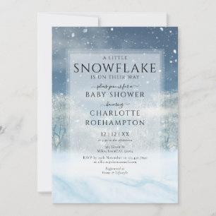 Little Snowflake Winter Baby Shower Invitation