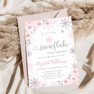 Little Snowflake Winter Baby Shower Invitation
