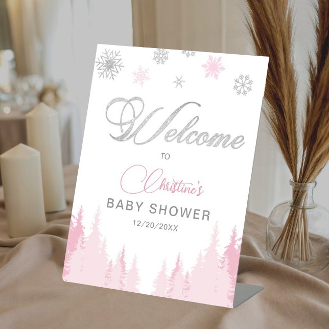 Little Snowflake Winter Baby Shower Welcome Sign (Creator Uploaded)
