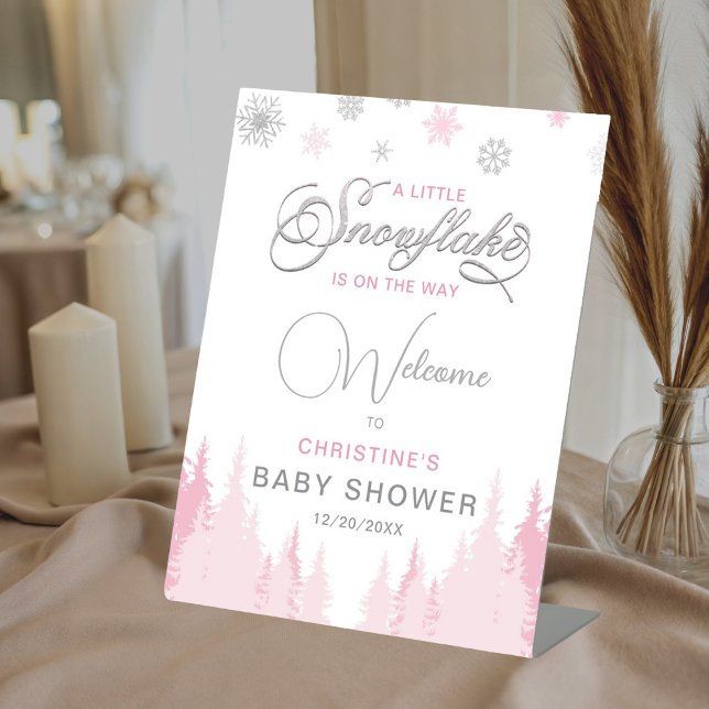 Little Snowflake Winter Baby Shower Welcome Sign (Creator Uploaded)