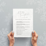 little snowflake winter baby shower who knows mum  invitation<br><div class="desc">A little snowflake baby shower who knows mum best game. Watercolor snowflake and beautiful script text. Part of a collection.</div>