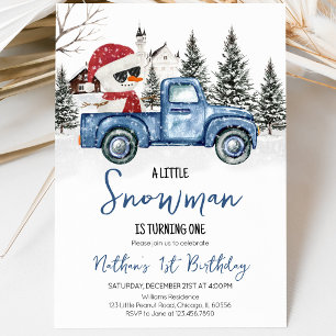 Little Snowman Birthday Invitation