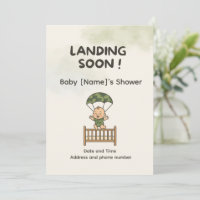 Little Soldier Baby Shower Invite — Patriotic Camo
