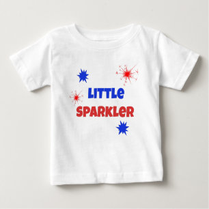 Little Sparkler 4th of July Fireworks Baby T-Shirt
