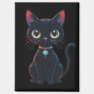 Little Spooky Black Cat Magnet