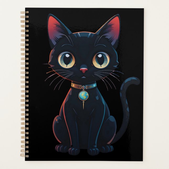 Little Spooky Black Cat Planner (Front)