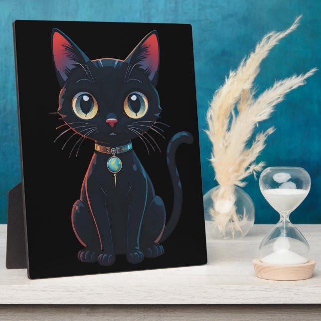 Little Spooky Black Cat Plaque (Side)