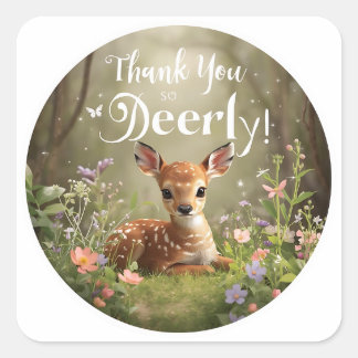 Little Spotted Deer Woodland Birthday Stickers – M