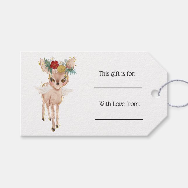 Little Spotted Fawn Christmas  Gift Tags (Front (Horizontal))
