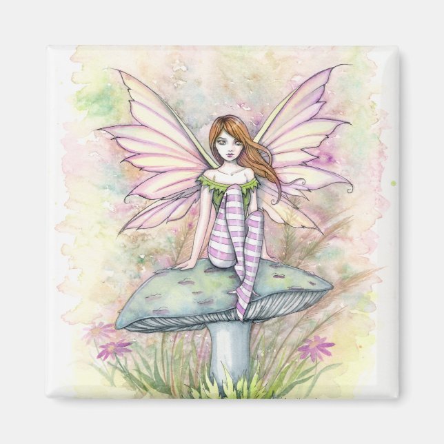 Little Spring Fae Fairy Art by Molly Harrison Magnet (Front)