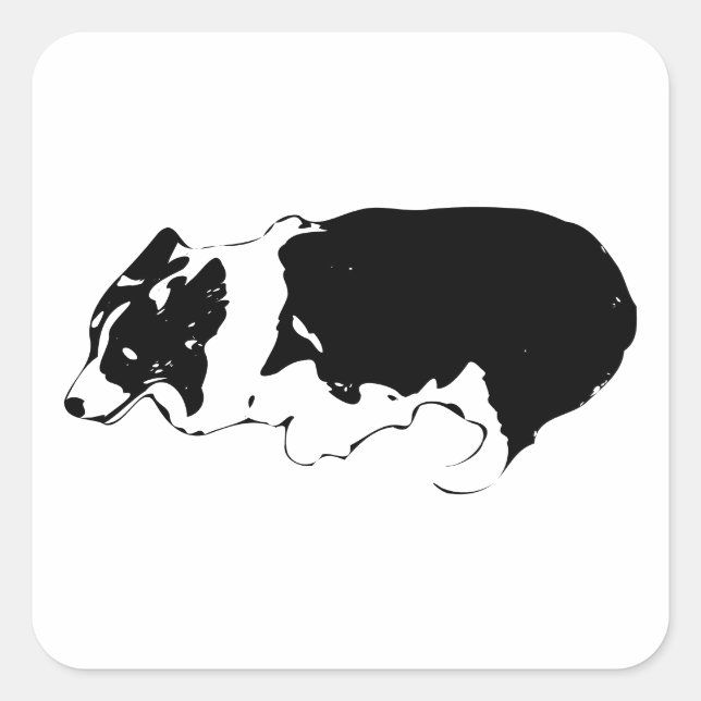 Little sprint, big smile square sticker (Front)