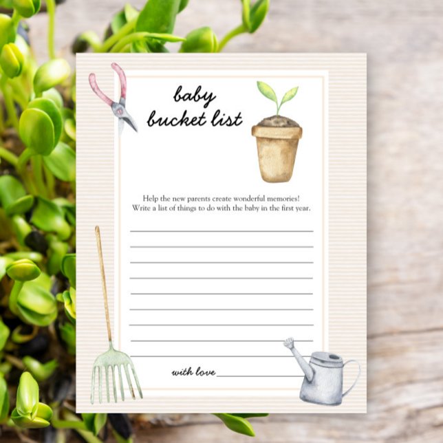Little sprout baby shower - Baby bucket list (Creator Uploaded)