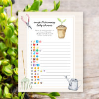 Little sprout baby shower - emoji pictionary game
