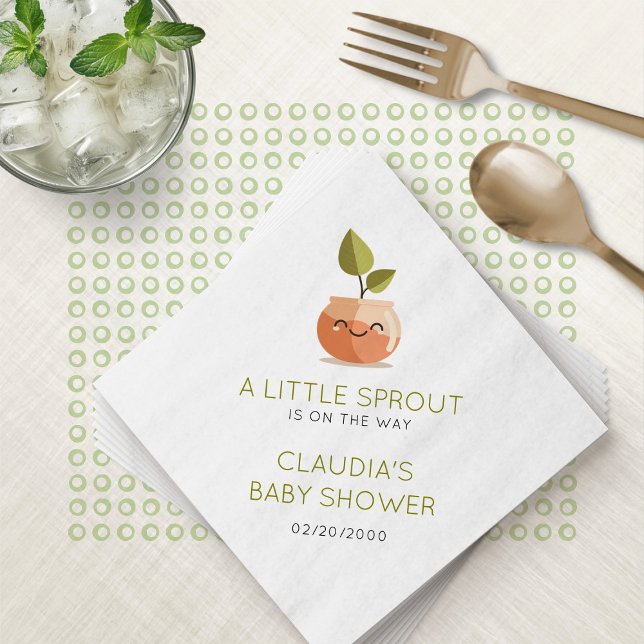 Little Sprout Baby Shower Napkin (Creator Uploaded)