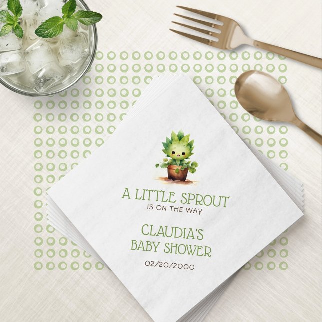 Little Sprout Baby Shower Napkin (Creator Uploaded)