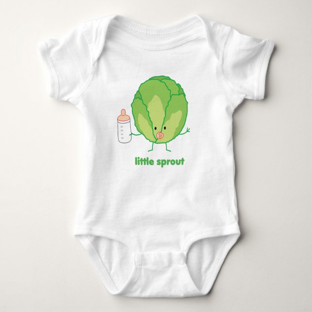 Little Sprout | by queenie's cards Baby Bodysuit (Front)