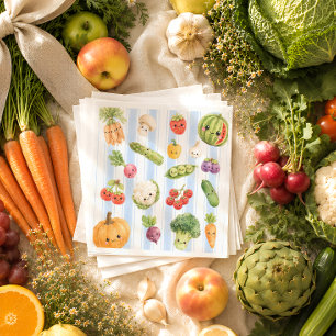 Little Sprout Farmers Market Boy Baby Shower Napkin