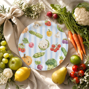 Little Sprout Farmers Market Boy Baby Shower Paper Plate