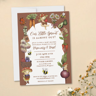 Little Sprout Farmer's Market Couples Baby Shower Invitation
