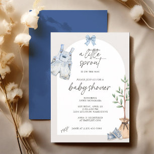 Little Sprout Garden Boy Baby Shower Invitation