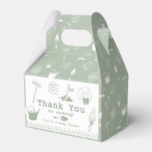 Little Sprout Hand-drawn Garden Baby Shower Favour Box