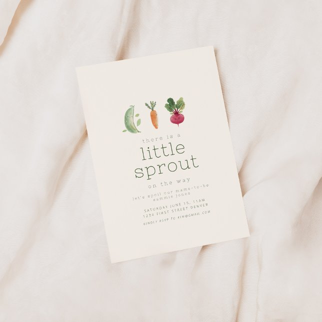 Little Sprout is on The Way Baby Shower Invite (Creator Uploaded)