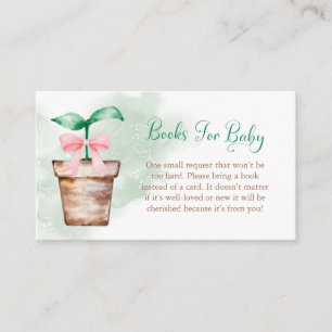 Little Sprout is on the Way Garden Books for Baby Enclosure Card