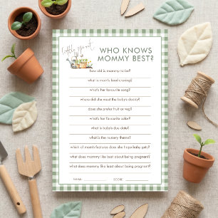 Little Sprout Knows Mum Best Baby Shower Game card