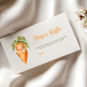 Little Sprout Locally Grown Carrot Diaper Raffle  Enclosure Card