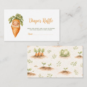 Little Sprout Locally Grown Carrot Diaper Raffle  Enclosure Card