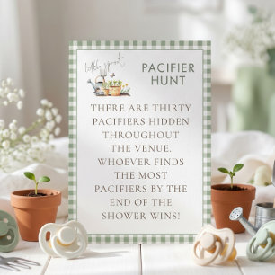 Little Sprout Pacifier Hunt Baby Shower Game card