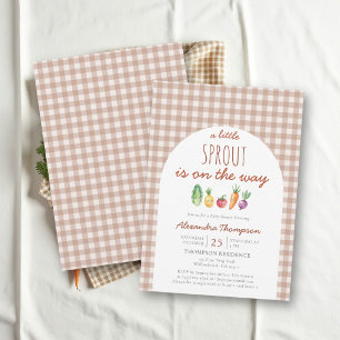 Little Sprout Veggies Arch Farm Fall Baby Shower Invitation